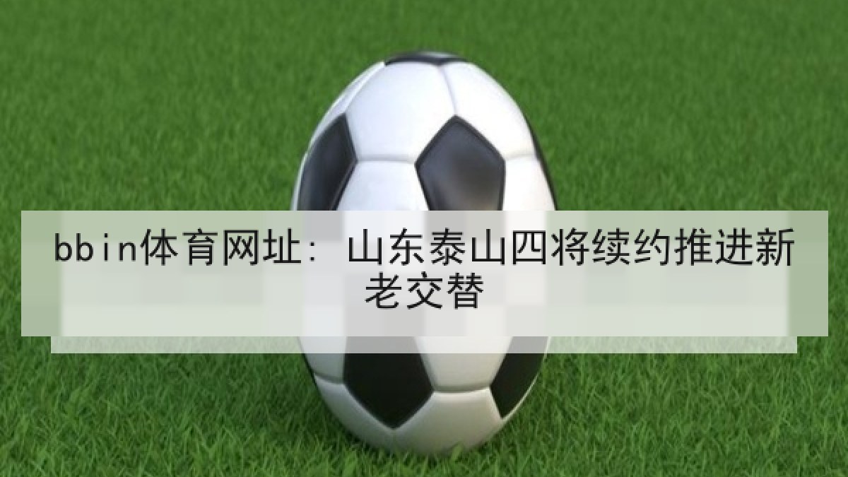 bbin体育网址: 山东泰山四将续约推进新老交替